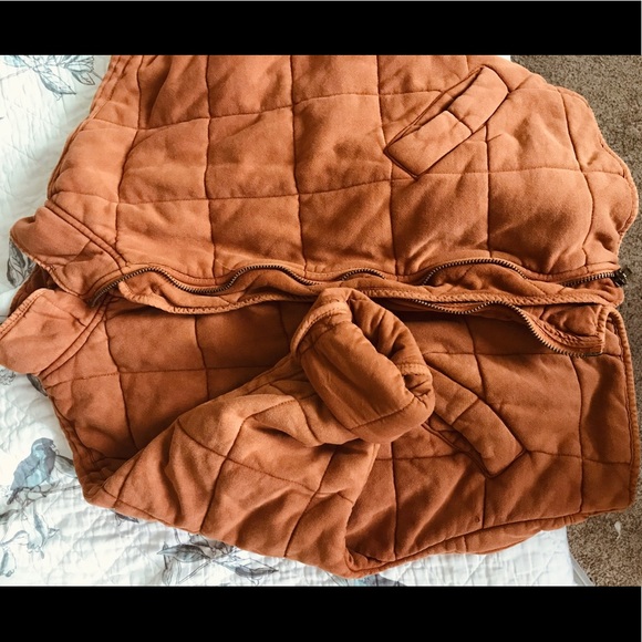 Free people dolman quilted jacket terra cotta xs - Picture 3 of 5